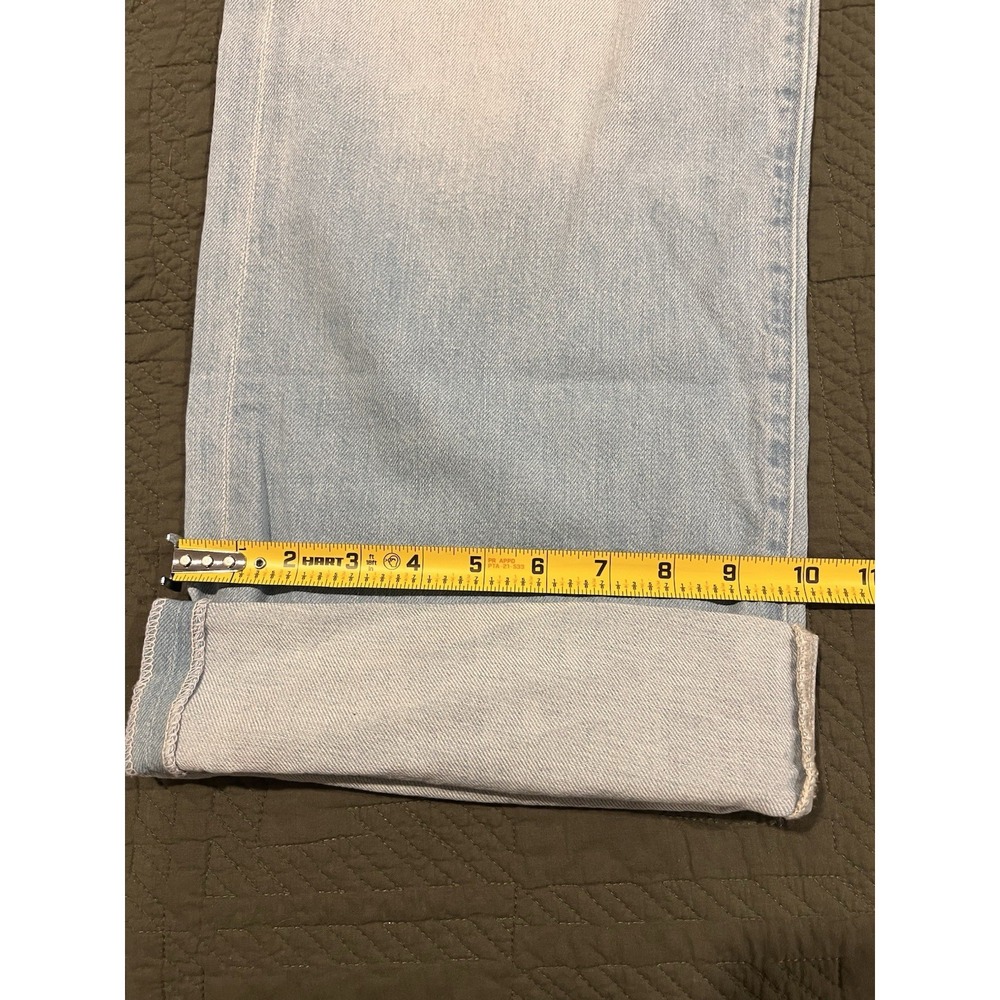 MOTHER Light Wash Distressed Boot Cut Jeans - Picture 3 of 13